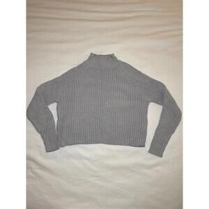 Forever 21 Mock Neck Gray Sweater Small